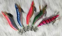 15pcs  2.5#  new style squid jigs  (many colour mixed)squid hook . fishing lure , squid bait , jig lure, 2024 - buy cheap