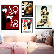 Cartaz do filme (leon profissional pop) impressão de lona decoração para casa adolescente quarto arte pintura barra 2024 - compre barato