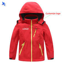 Customize Children Outdoor Waterproof Fleece Softshell Jackets Kids Boys Girls Hiking Clothing Windproof Ski Camping Hooded Coat 2024 - buy cheap