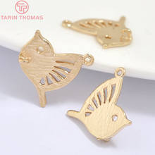 10PCS 15x15.5MM 24K Champagne Gold Color Plated Brass Peace Dove Charms Pendants High Quality Diy Jewelry Accessories 2024 - buy cheap