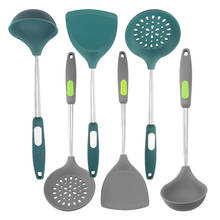 Conjunto de utensílios de cozinha com pá, colher escorredor de cabo longo, antiaderente, resistente ao calor, acessório de cozinha, xyj 2024 - compre barato