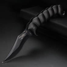 Folding Pocket Knife Outdoor Survival Black Stainless Steel Blade Thin Multi-Function Knives Wooden Handle Handmade Knife 2024 - buy cheap