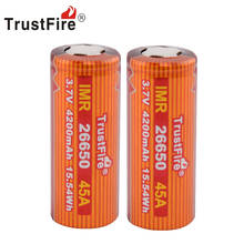 TrustFire-batería recargable de iones de litio IMR 26650, 45A, 3,7 V, 4200mAh, con válvula de alivio de seguridad para linternas LED, lámparas de bicicleta 2024 - compra barato