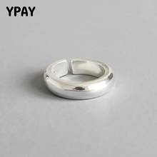 Женское кольцо с открытым кольцом YPAY, классические простые гладкие Свадебные Кольца из стерлингового серебра S990, ювелирные украшения YMR514 2024 - купить недорого