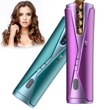 Modelador de cabelo sem fio automático recarregável curling ferro ondas ondas display lcd cerâmica curly rotating curling wave styer 2024 - compre barato