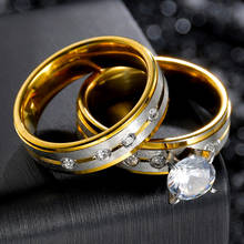 Крутое женское кольцо стразы из нержавеющей стали с кристаллами, высококачественное ювелирное изделие для пары женщин, подарок вечерние ринку 2024 - купить недорого
