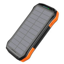 Cargador inalámbrico Qi rápido de 10W, batería externa Solar de 16000mAh, PD, 18W, USB, resistente al agua, para iPhone 11, Samsung S9, Xiaomi 2024 - compra barato