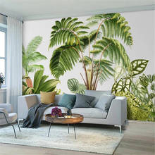 Milofi papel de parede minimalista verde plantas nórdicas, grande papel de parede para decoração de parede do quarto, de tv ou de fundo 2024 - compre barato