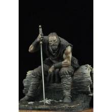 New Unassembled 1/24 70mm ancient man officer Warrior (WITH BASE )    Resin Figure Unpainted Model Kit 2024 - buy cheap