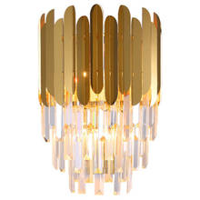 Cristal de ouro moderno cabeceira arandela parede luz led lâmpada luxo luzes parede luminárias para quarto lâmpadas sala estar 2024 - compre barato