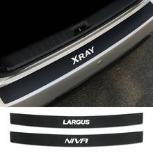 Carbon Fiber Vinyl Decals Car Rear Bumper Trunk Load Edge Protector Stickers For Lada Xray Largus Granta Niva Auto Accessories 2024 - buy cheap