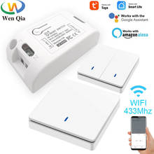 Wifi Light Switch Tuya Smart Life App RF Wireless Push Button Switch 220V 10A Controller Remote on Off Voice Google Home Alexa 2024 - buy cheap