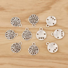 Pingentes estilosos de prata 50 peças, tibetano tom areia dólar com amuletos de estrela do mar contas para fazer jóias acessórios 2024 - compre barato