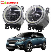 Cawanerl For Peugeot 5008 2009-2018 Car H11 LED Bulb Front Fog Light Kit 4000LM Angel Eye DRL Daytime Running Light 12V 2024 - buy cheap