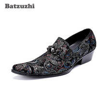 Batzuzhi sapatos masculinos de couro legítimo, novos sapatos feitos à mão para homens de negócios, sapatos para festa masculinos, 38-46 2024 - compre barato