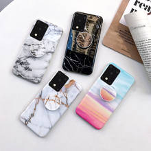 Funda con anillo de mármol para Samsung Galaxy, carcasa de silicona para Samsung Galaxy S20 Plus S21 S20 FE S10 A42 A51 A71, Samsung Note 20 Ultra 10 2024 - compra barato