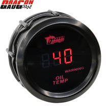 Dragon 52mm  2" Red Backlight  Car Racing Refit Oil Temp Gauge  40-150 Celsius Warning Function Temperature Meter  Free Shipping 2024 - buy cheap