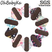 S M L Cloth Menstrual Pad Ohbabyka Bamboo Charcoal Mama Sanitary Reusable Washable Panty Liner Regular Overnight Dropshipping 2024 - buy cheap