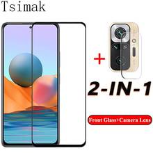 2-in-1 Tempered Glass For Xiaomi Redmi Note 10 Pro Screen Protector For Redmi Note 10 Pro Max Glass Back Soft Camera Lens Film 2024 - buy cheap