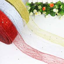 2 yards  Christmas Decoration Ribbons Roll Lace Ribbon  Wedding Party DIY Decoration Gift packaging accessories 50mm 2024 - buy cheap