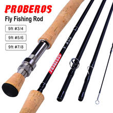 1PC Fly Fishing Rod 9FT 2.7M 4 Section Line wt 3/4 5/6 7/8 Japan Carbon Fiber Rod Soft Cork Handle Fly Rod Fishing Tackle 2024 - buy cheap