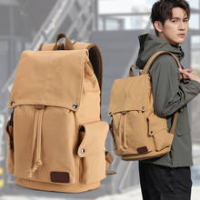 Scione Canvas Backpack Men Travel Laptop Drawstring Bag pack Women Student Classic School Outdoor Shoulder Bags 2024 - buy cheap
