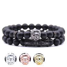 Stone beads Lion bracelet  2pcs/set bracelets for women men accessories bracciale uomo bileklik pulseira feminina mens jewellery 2024 - buy cheap