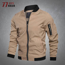 Air Force Jacket Men Casual Solid Color Multiple Pockets Slim Coats Male Spring Comfortable Sports Baseball Collar Mens Jackets 2024 - buy cheap