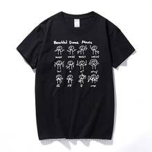 Camisa masculina de manga curta, camiseta de marca arredondada de matemática para dança 2024 - compre barato