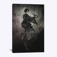 Levi ackerman ataque em titã pintura arte da parede hd impresso poster modular lona decoração casa fotos para sala de estar 2024 - compre barato