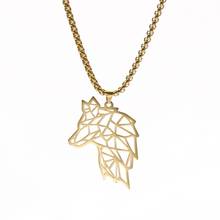 ZDM0029 Best selling 2020 design Animal vintage pendant Stainless Steel Geometric Wolf retro Necklace men unique jewelry 2024 - buy cheap