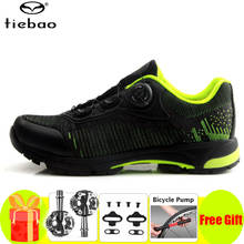 Велосипедная обувь Tiebao, уличная спортивная обувь, с педалями типа SPD, мужские кроссовки, самоблокирующиеся 2024 - купить недорого