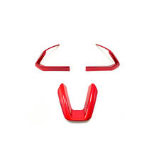 Для Mazda 2 Demio CX3 CX-3 ABS пластиковая красная кнопка рулевого колеса автомобиля рамка Крышка отделка Аксессуары для автостайлинга 2024 - купить недорого