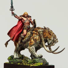 1/24   ancient man warrior with sword (with beast ) （WITH BASE ）Resin figure Model kits Miniature gk Unassembly Unpainted 2024 - buy cheap