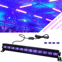 12 diodo emissor de luz 36 w conduziu o efeito de luz da fase dj disco uv violeta arruela da parede projector da barra de festa ac 100-240 v luzes pretas do laser 2024 - compre barato