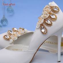 TOPQUEEN X29 1 Pair Trendy Rhinestones Shoe Buckles Elegant Lady Women Bride Wedding Shoes Buckle Flower Shoes Clips Jewelry 2024 - buy cheap