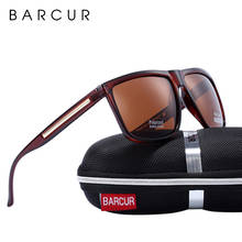 BARCUR Brand Fashion Black Sunglasses Men Polarized Driving Sun Glasses Fashion Male Oculos Gafas Eyewear 2024 - buy cheap
