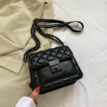 Thread Square Chain Crossbody Bag For Women 2020 New Fashion Chic Small Shoulder Bag Female Flap All Match PU Leather Handbags 2024 - buy cheap