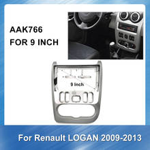 Radio con GPS para coche, reproductor de Audio con marco adaptador de Panel, 9 pulgadas, 2 DIN, estéreo, DVD, Fascia, para Renault Logan 2009-2013 2024 - compra barato