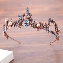 Vintage Bridal Crown Baroque Rhinestone Crystal Flower Crown Wedding Hair Accessories Bridal Headdress Queen Headdress Gift 2024 - buy cheap