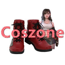 Final Fantasy 7 Tifa Lockhart, zapatos rojos para Cosplay, botas, accesorios para fiesta de Carnaval y Halloween 2024 - compra barato