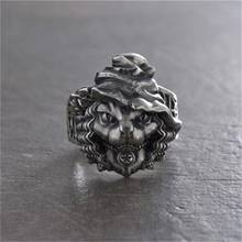 Unique Magic Witch Cat Silver Color Stainless Steel Ring Great Magician Gothic Animal Jewelry Gift 2024 - buy cheap