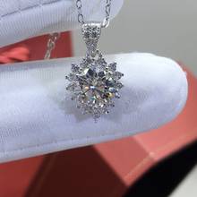 Inbeaut-collar de moissanita de diamante para mujer, cadena de boda de plata 925, excelente corte 1 ct D 2024 - compra barato