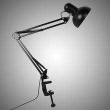 Офисные принадлежности качели наручный фонарь столы зажим E27 настольная осветительная арматура Гибкая лампа Светодиодная металлическая 2024 - купить недорого