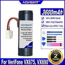HSABAT 3600mAh Battery for Verifone VX675 Wireless POS VX690 BPK265-001, BPK265-001-01-A, BPK265-001-01-B 2024 - buy cheap