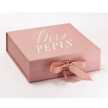 Caja personalizada para dama de honor, caja de regalo de boda, lámina de oro rosa, propuesta de dama de honor 2024 - compra barato