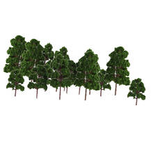 Árboles modelo verde de cedro de 6-12cm, árbol falso a escala HO N Z para Diorama Scene, proyectos, construcción de paisajes de Wargame, 20 Uds. 2024 - compra barato