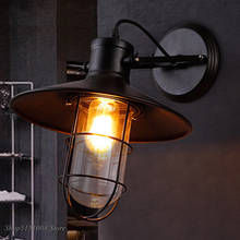 Retro Industrial Wall Lamp Glass Lampshade Metal Petal Lamp Vintage Wall Sconce Loft Corridor Wall Light Fixture e27 Edison Bulb 2024 - buy cheap
