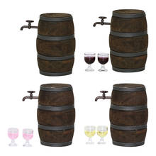 1/12 Scale Dollhouse Kitchen Bar Decoration Accessories Miniature Wooden Wine Barrel Mini Beer Cask Toy 2024 - buy cheap