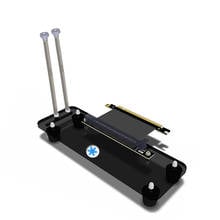 PCI-E 3.0 Placa Gráfica 16X Kickstand Vertical Base de Suporte com Alta Velocidade PCI-E Riser Cabo de Extensão ATX DIY Caso para mineração 2024 - compre barato